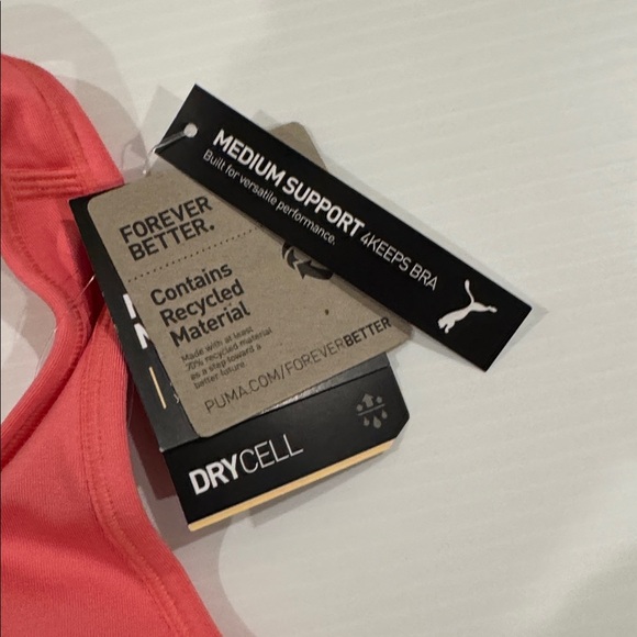 PUMA Coral Sports Bra with Black Band Size Small NWT - Picture 4 of 6